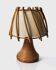 Lampe à poser vintage Louis Sognot en osier / bambou - années 50/60