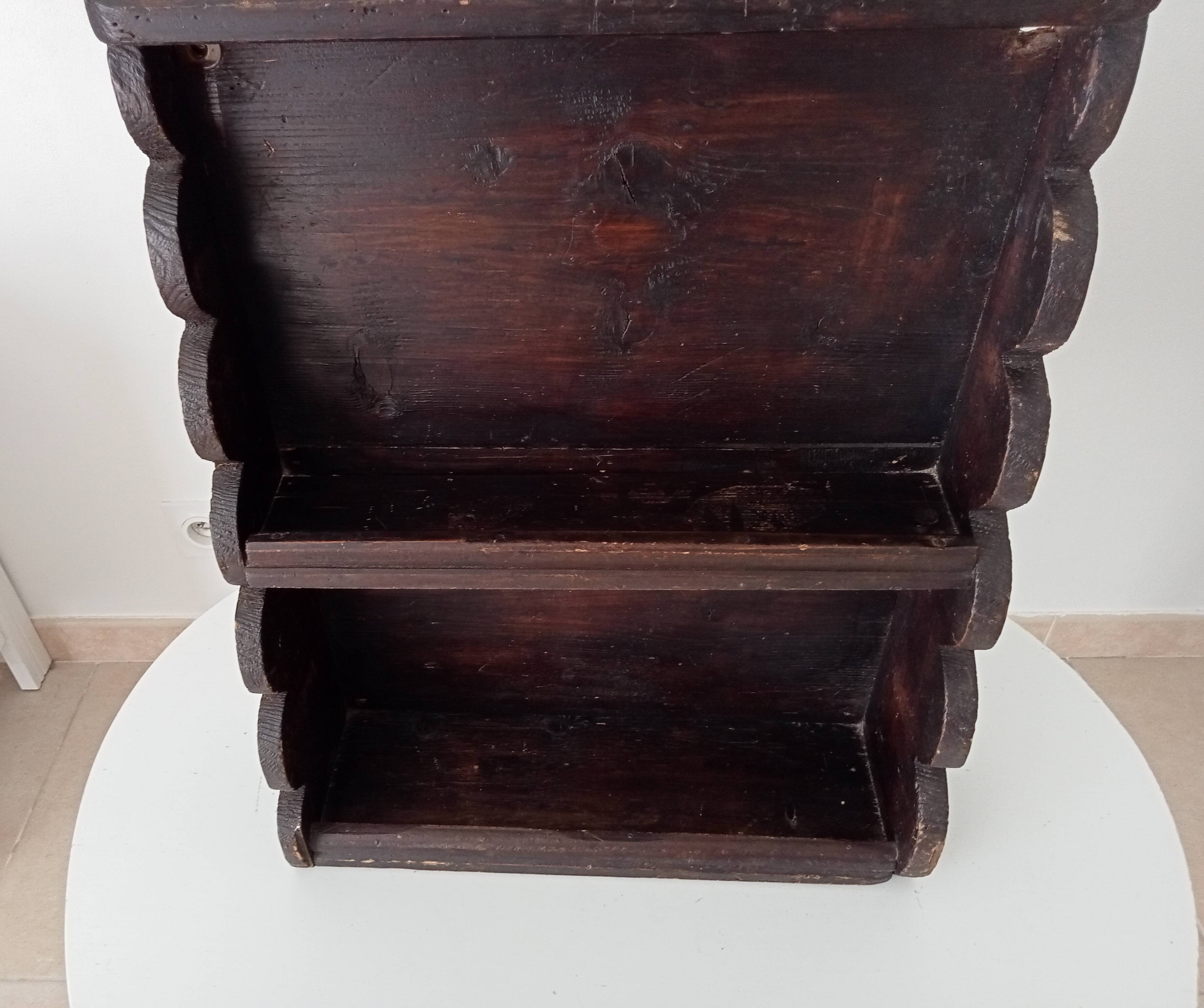 Antique brutalist wall shelf