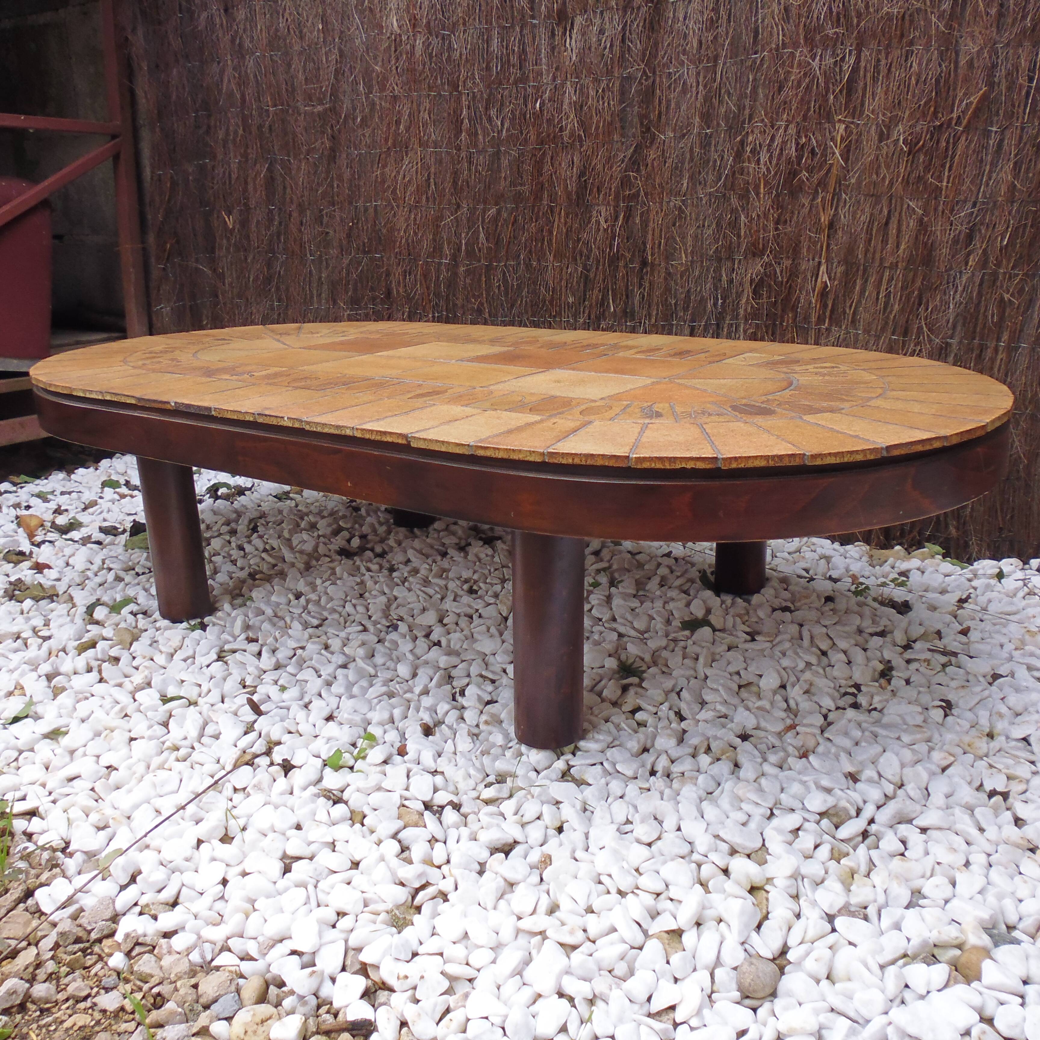 Coffee table Capron ceramic oval 70