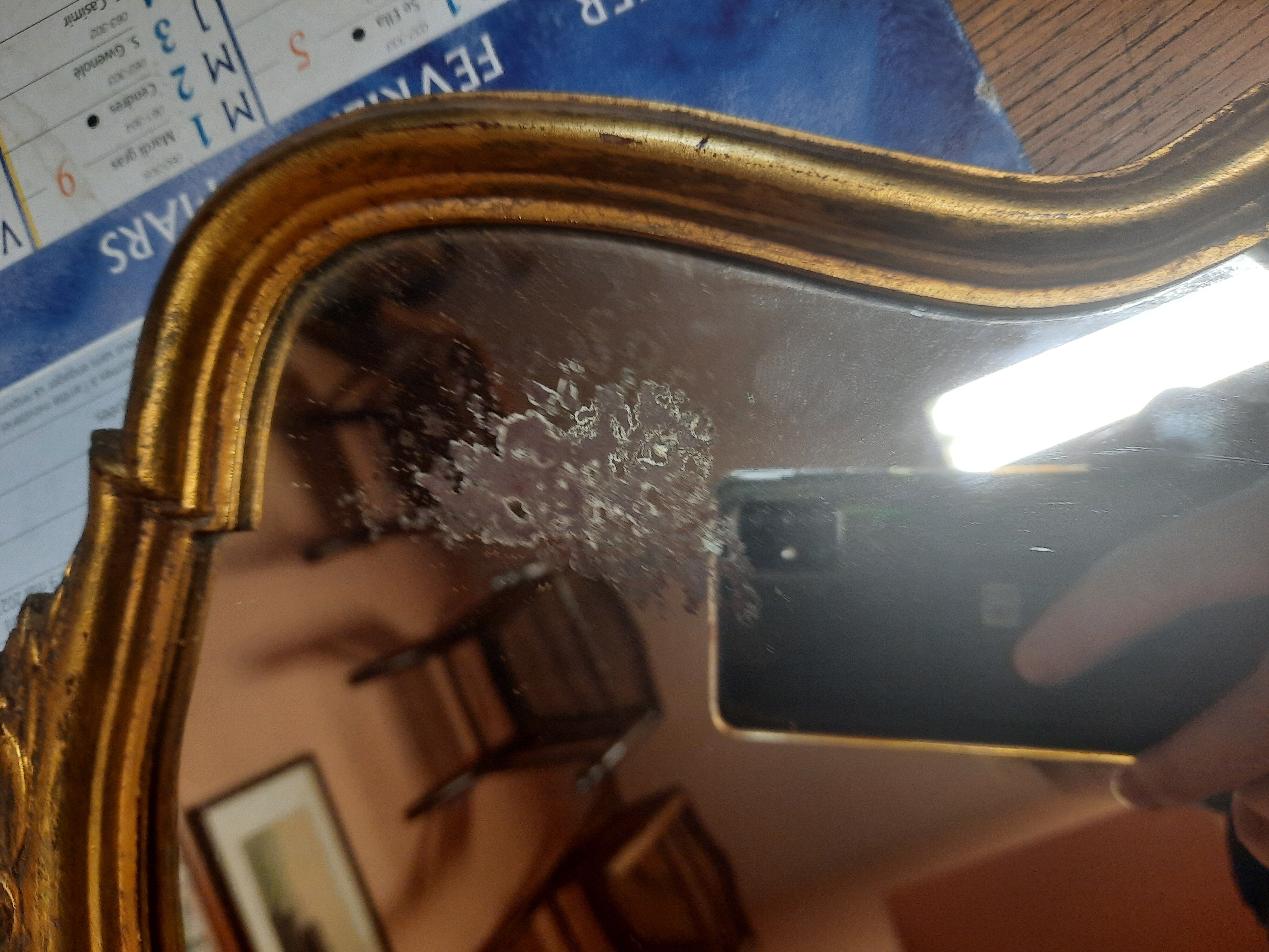 Baroque style mirror, 38x24 cm