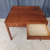 Vintage walnut table with 2 drawers