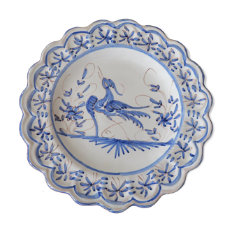 Hand-painted earthenware plate