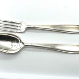 Ercuis 6 forks and 6 spoons dessert model carthage silver metal