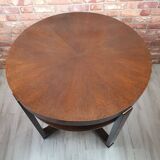 Table Art Déco en chêne rénovée, Pologne années 1930