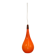 Orange teardrop glass pendant lamp made by Holmegaard - Denmark 1960