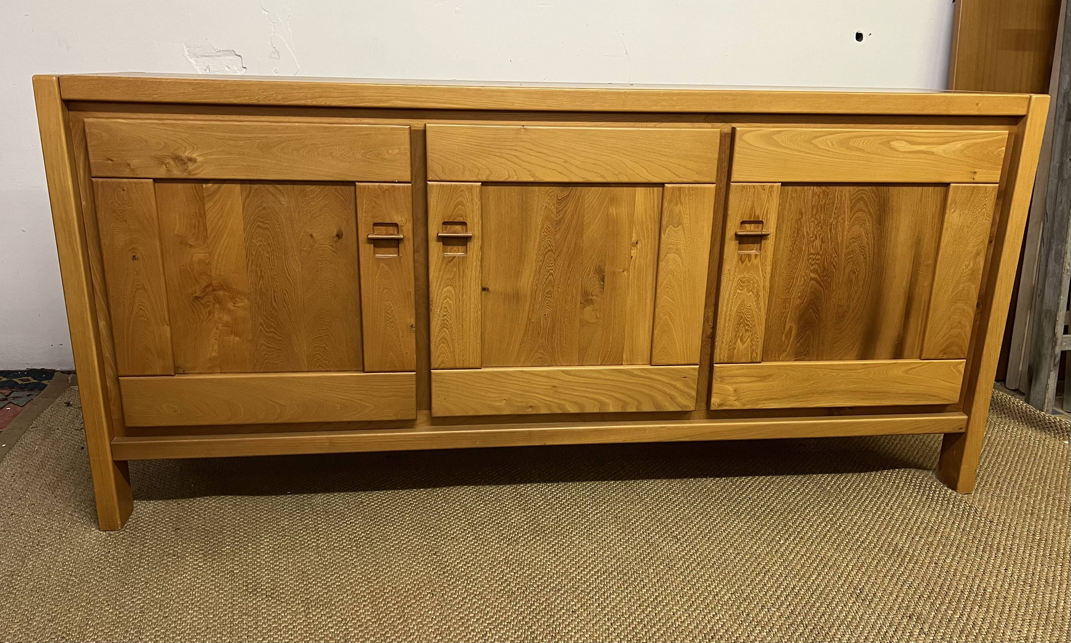 Vintage elm sideboard by Maison Regain editions