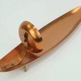 Large 1950s 60s mid century wall candle holder hammered copper