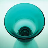Scandinavian green blue glass vase