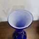 Cobalt blue blown glass vase – Silice Création Biot – 39 cm
