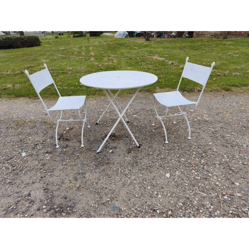 Wrought iron garden furniture