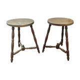 Pair of tripod stools