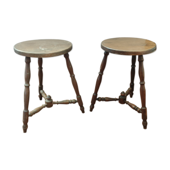 Pair of tripod stools