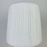 Lampe bouteille grès et abat jour laine vintage