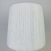 Lampe bouteille grès et abat jour laine vintage