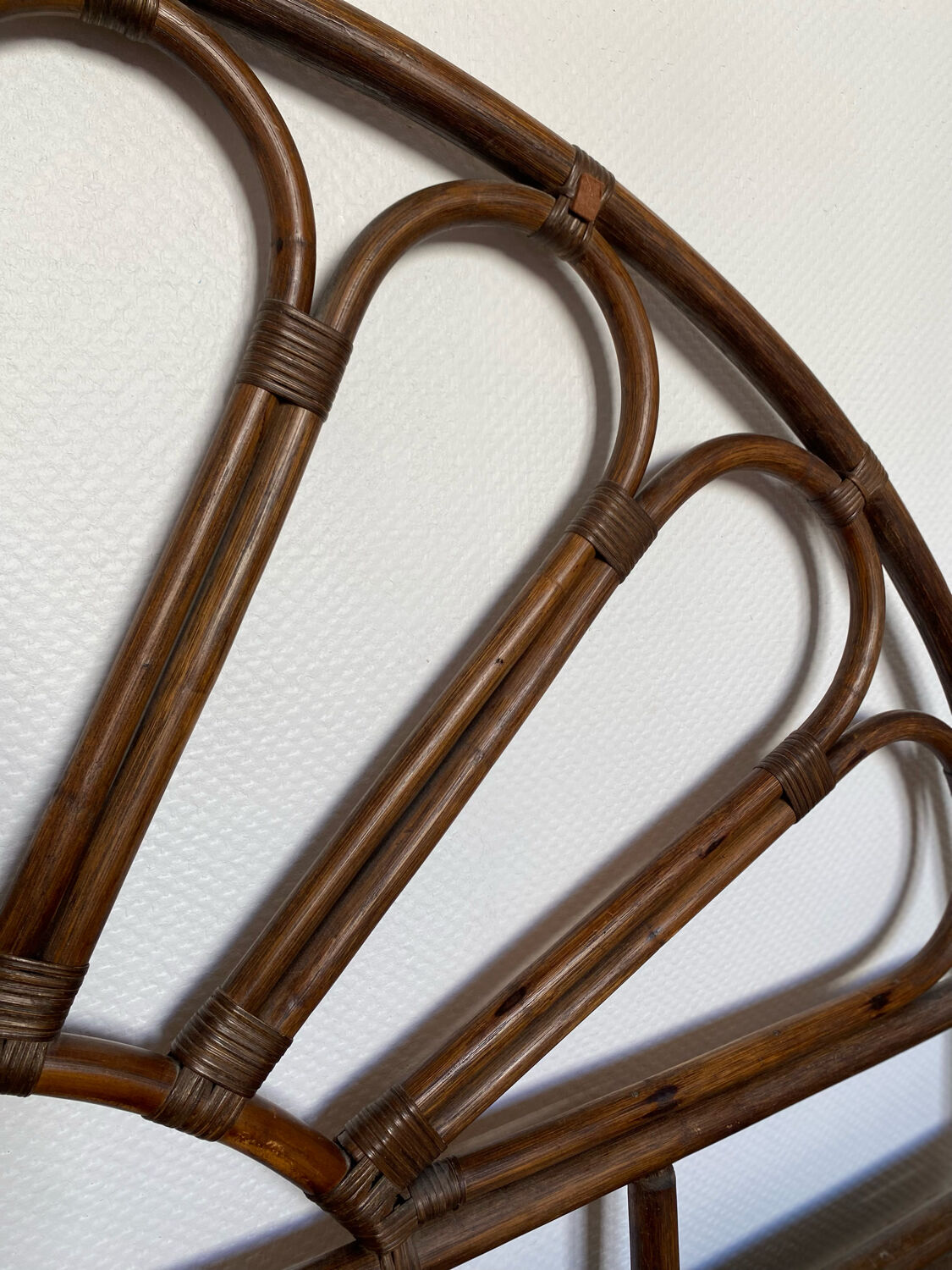 Rattan flower headboard