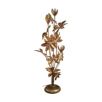 Lamppost by Hans Kogl, gold metal leaves, 70s