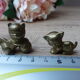 Duo of brass cats