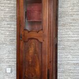 Antique Louis XVI style display cabinet in walnut