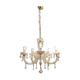 Italian white opaline glass chandelier