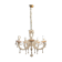 Italian white opaline glass chandelier