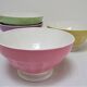 Four bowls Digoin Sarreguemines old pastel tones