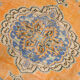 6x9 orange madallion oushak rug, 288x194cm