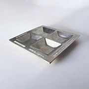 Mother-of-pearl & aluminium centerpiece, Italy, 1970s