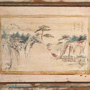Antique buffet painted in pine wood – China, circa 1930