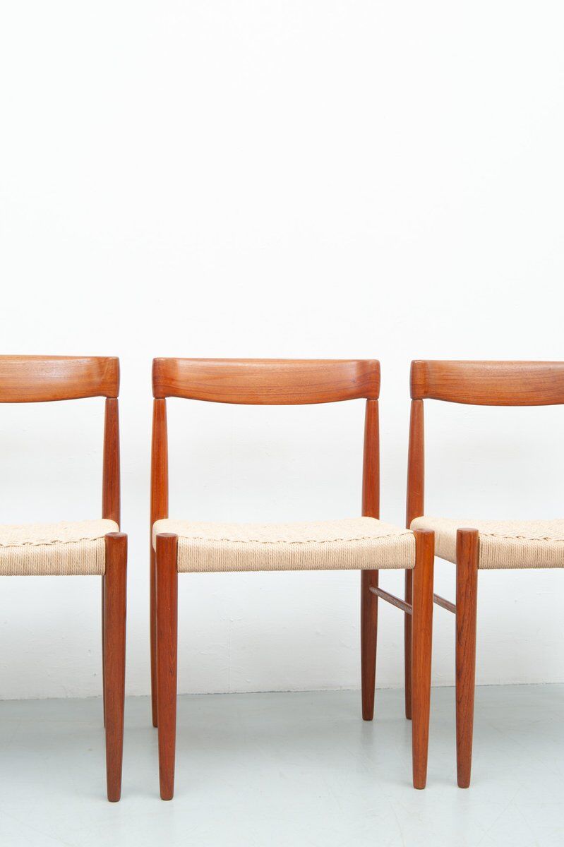 Vintage teak dining chairs by Henry Walter Klein for Bramin, 1960s, set of 4