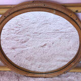 Rattan coat rack and vintage mirror
