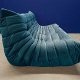 Sofa and ottoman in velvet designed by Michel Ducaroy 1973