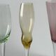4 verres à pied multicolores