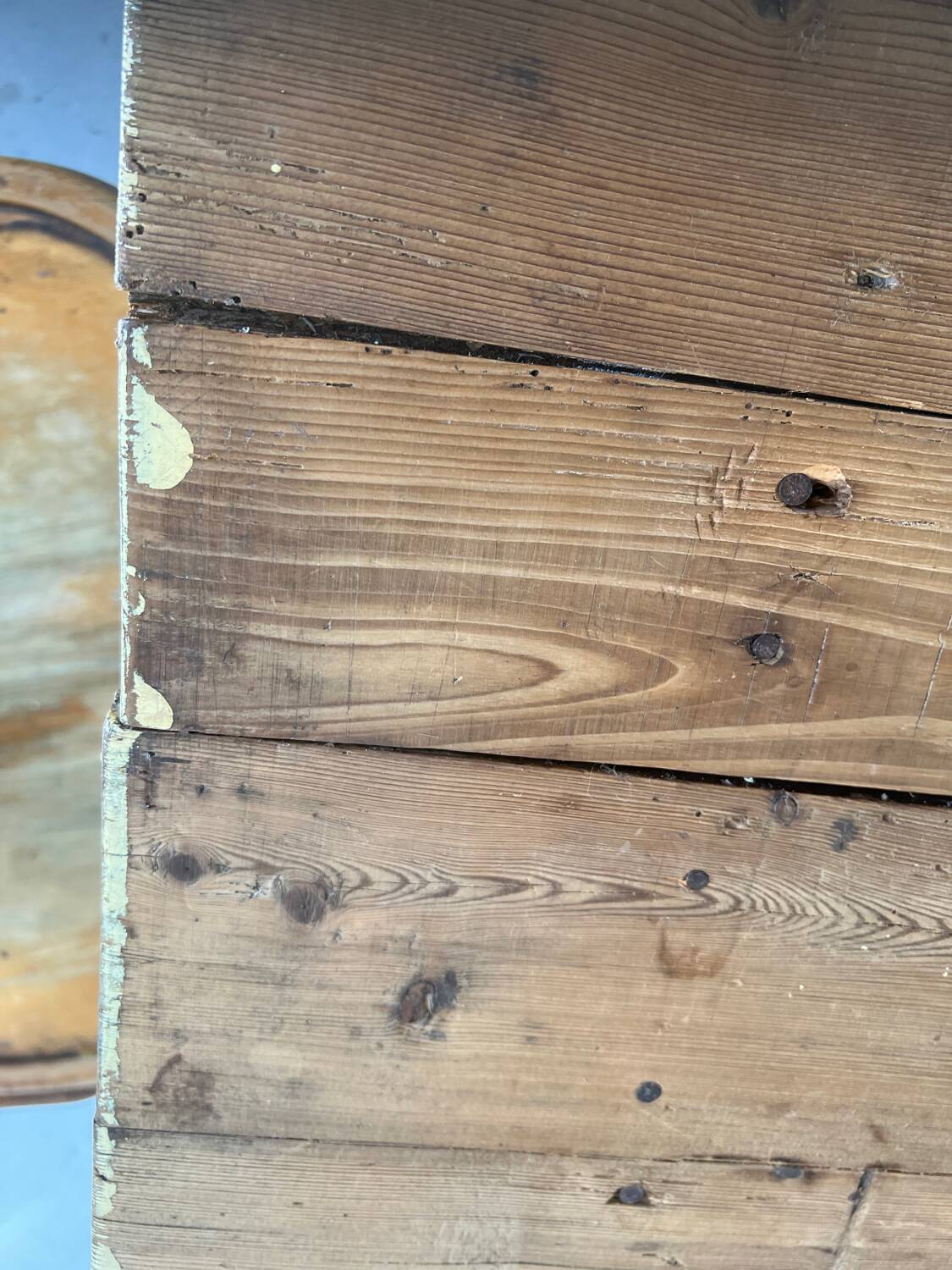 Table de ferme vintage en bois
