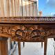 Louis XVI style piano bench in carved wood and caning