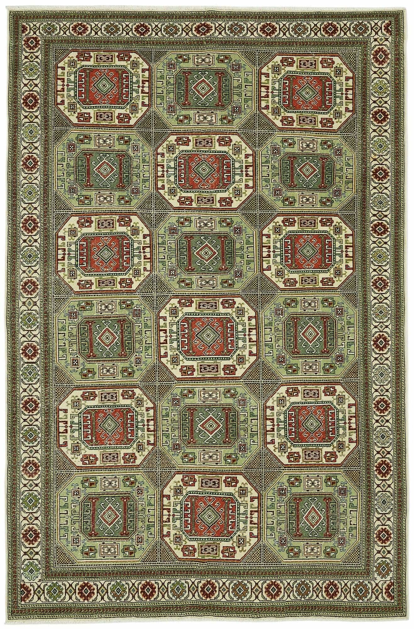 Turkish Wool Vintage Kayseri Rug 202 cm x 298 cm