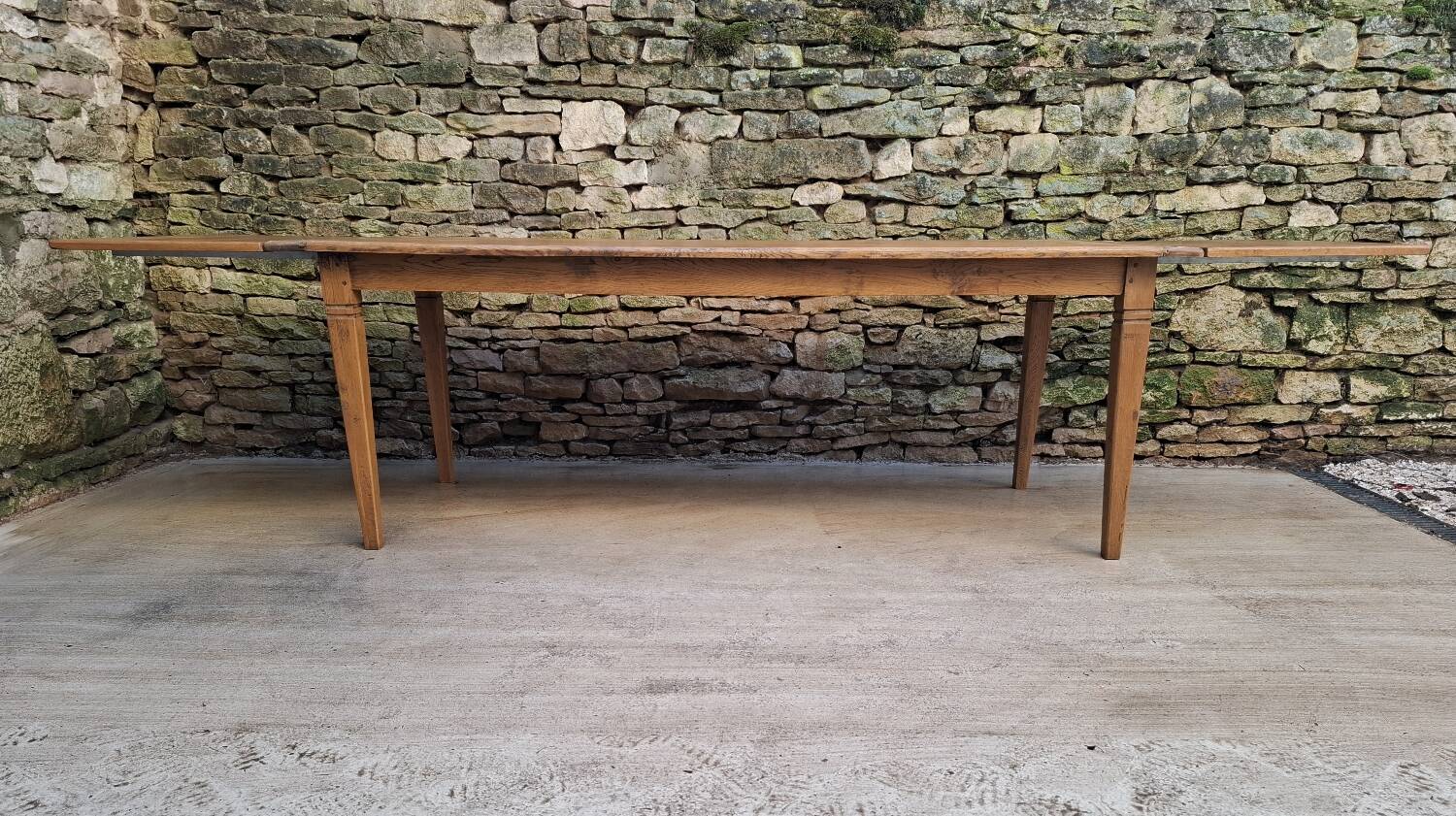 Table de ferme chêne 320 cm avec allonges 