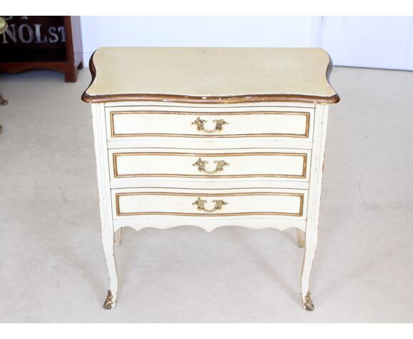Golden Cream Antique French Vintage, Small White Vintage Dresser
