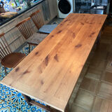 Table de ferme avec 2 tiroirs