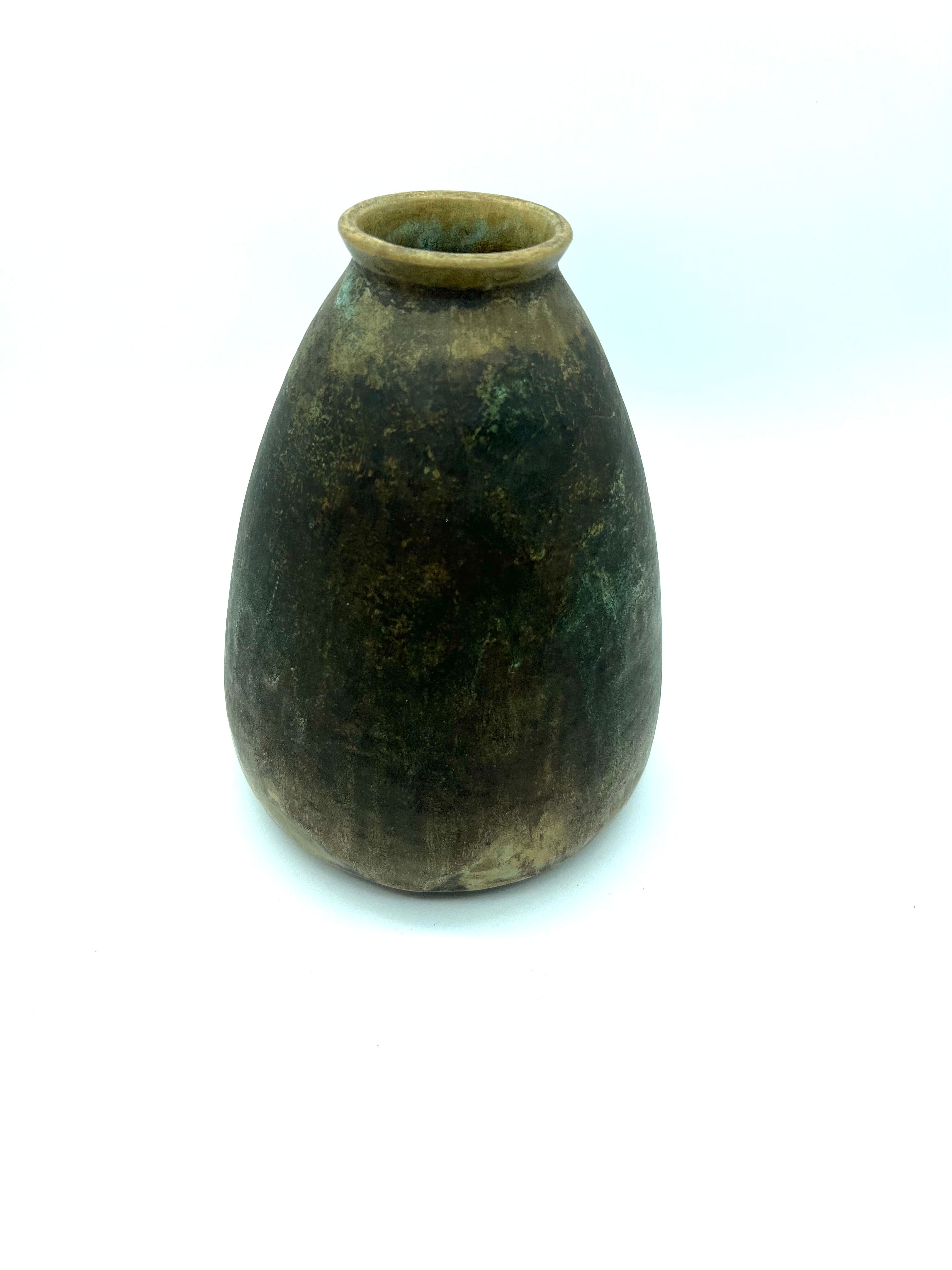Montigny sandstone vase on the distance