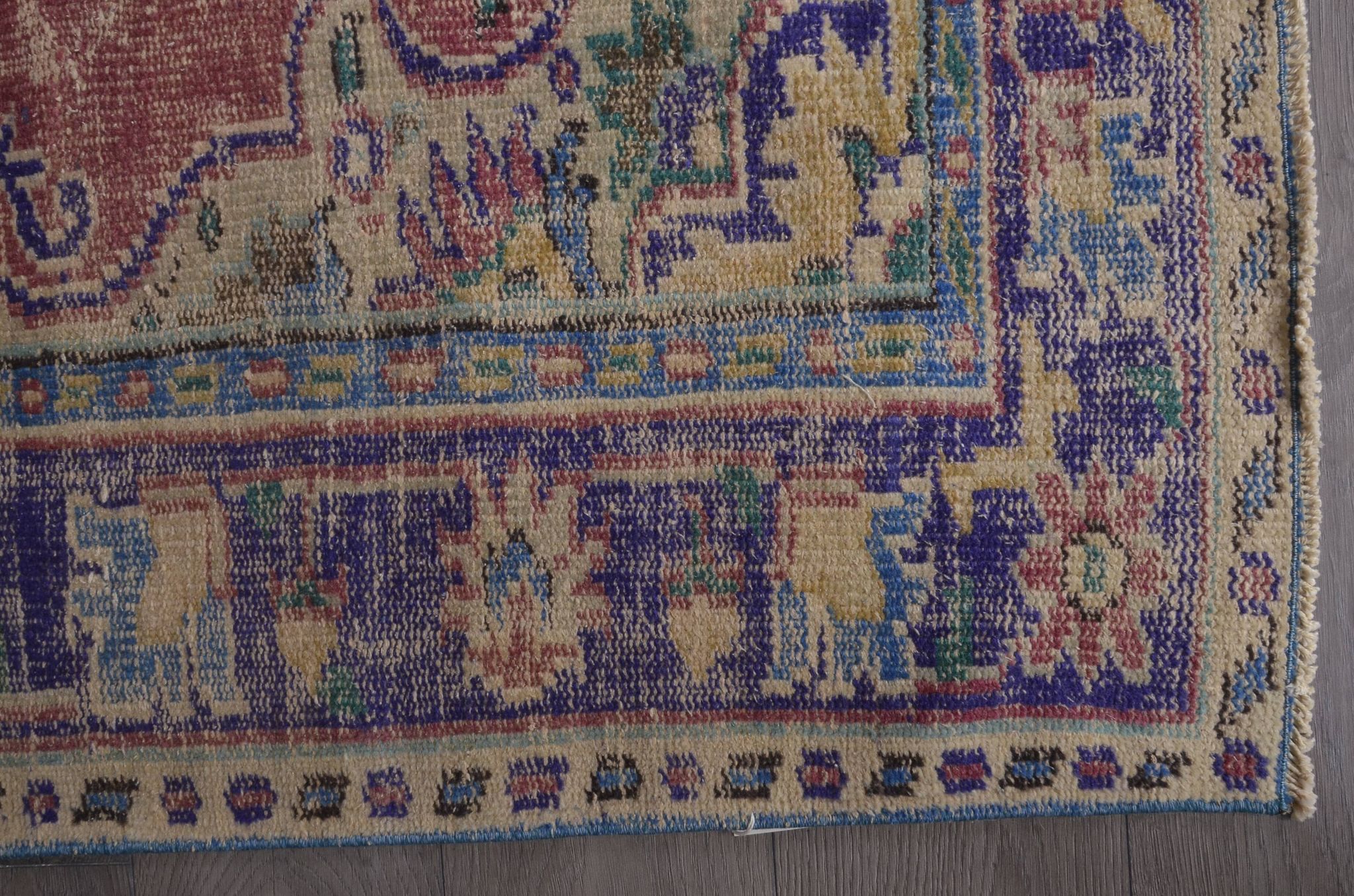 Tapis vintage en laine Oushak sku2303