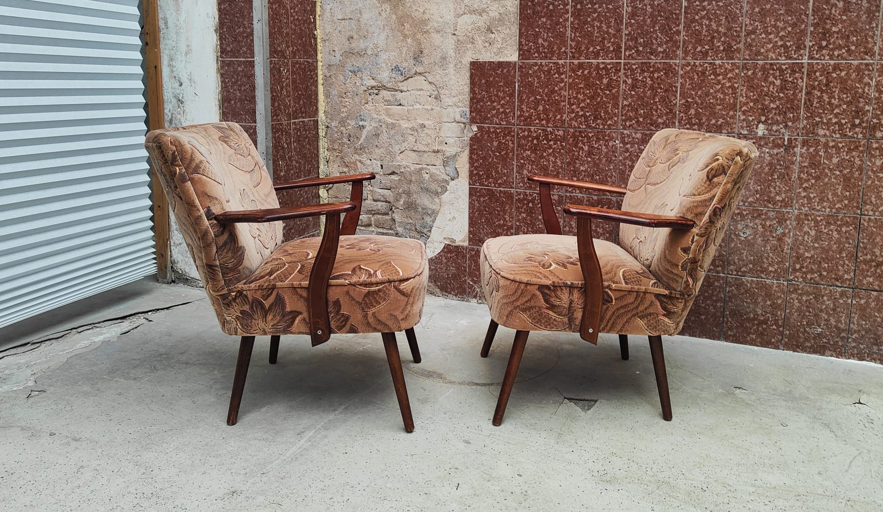 Set de 2 fauteuils de cocktail mid century