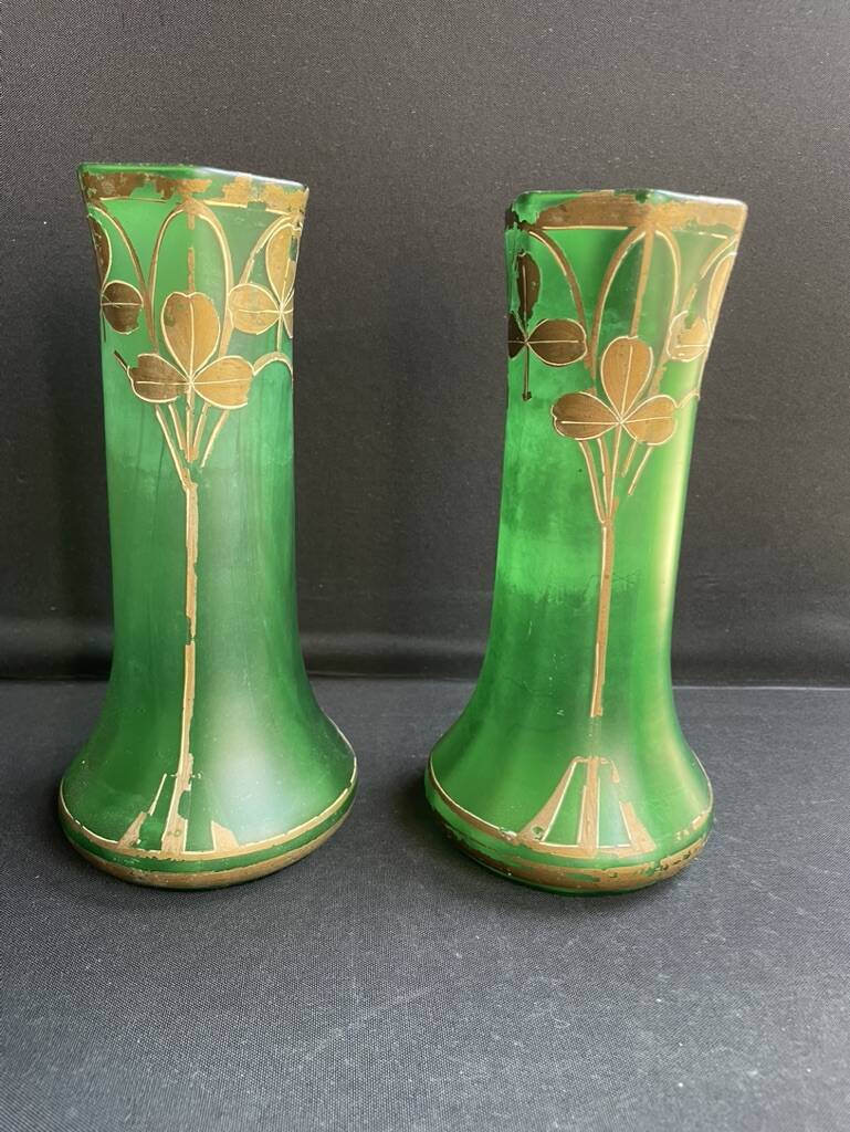 Pair of vase F. T. Legras – Becken and Auguste Helligenstein – Art Nouveau
