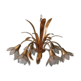 Floral chandelier 1970-1980 Hollywood Regency