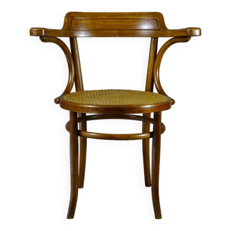 Cane office armchair, Fischel 1915- bistro -