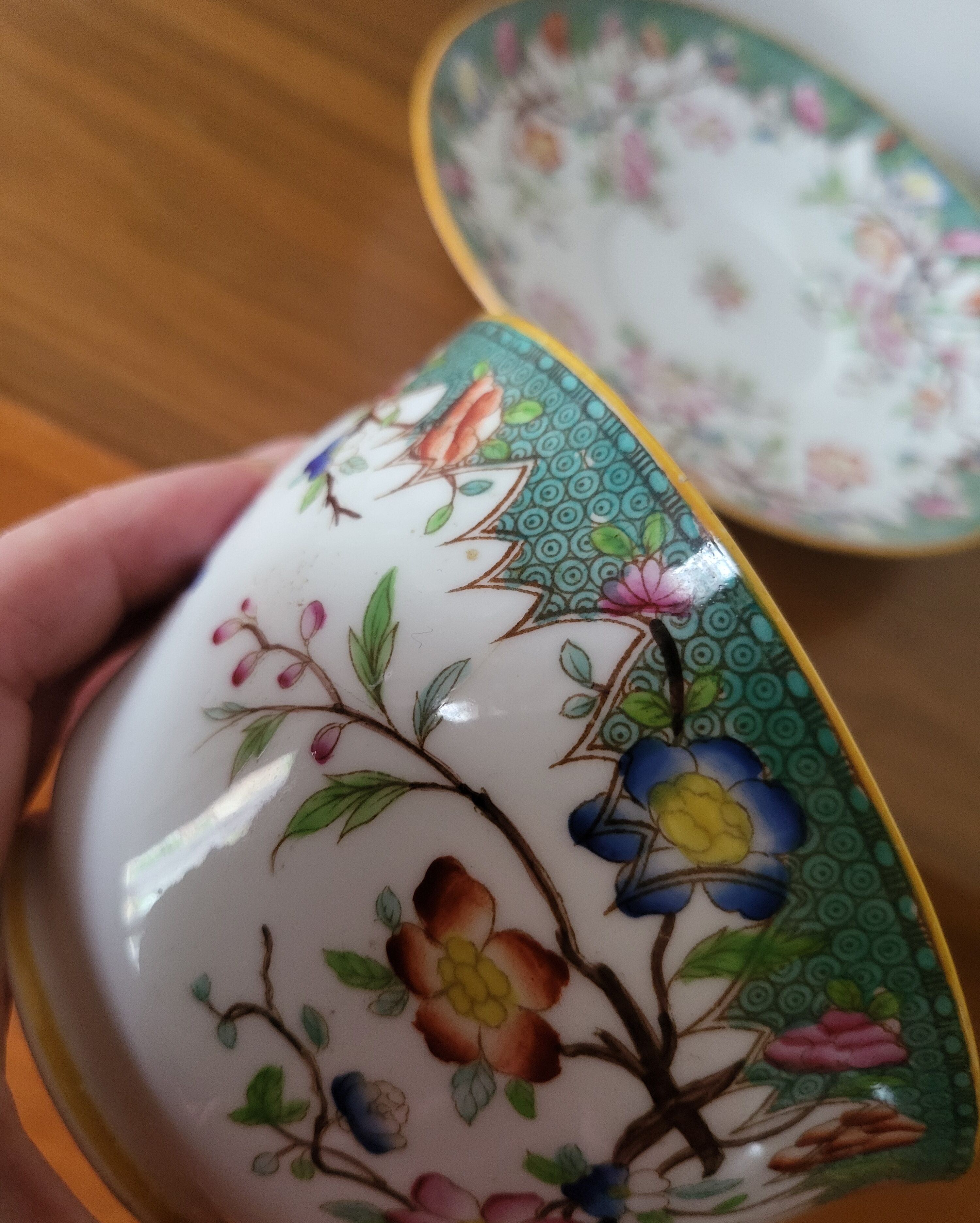 Large Tea or Chocolate Cup in Porcelain VPF Minton Decor