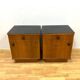 Set of 2 retro bedside tables, veneered wood, 1960s