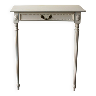 Console d’applique bipode de style Louis XVI en bois peint