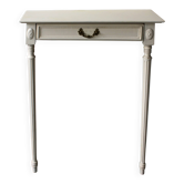 Two-legged wall console in Louis XVI style, painted wood.