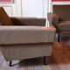 Sofa sofa daybed convertible 60 years 70 khaki