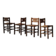 Handcrafted chairs in solid pine and woven straw – France, circa 1950